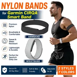 NONE, Nylon-Bizeps-Armband für Garmin CIRQA Smart Band, leicht, verstellbar, atmungsaktiv, Sport-Ersatzarmband für Garmin CIRQA
