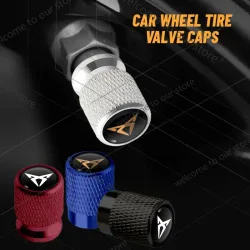 4 Teile/satz Für Ibiza Leon ATECA Tavascan Arona Geboren Ateca Tarraco Terramar LOGO Abzeichen Auto Rad Reifen Ventil Kappen Reifen Stem Abdeckungen