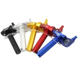 CNC Aluminium 22mm für Moped Roller ATV Quad Bike Motorrad Universal Gashebel Drehgriffe Lenker Kabel