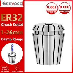 ER32 Federspannzange 1?20 mm UP AA ER Spannzangenfutter Werkzeughalter ER32 Mutter Spannzange Hochpräzises ER32 Spannzangenfutter 21/22/23/24/25/26 mm