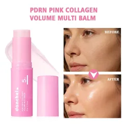 PDRN Pink Collagen Multi-Volumen-Balsam-Stift gegen Hautalterung, straffend, gegen Falten, für Augen, Hals, Stirn, Lächellinien