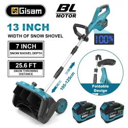 G? Bürstenloser elektrischer Schneepflug, 13 Zoll Breite, Schneekehrmaschine, kabellos, sauberes Straßenhof-Werkzeug für Makita 18 V Akku-Pin