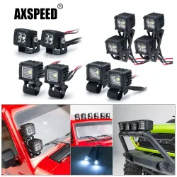 AXSPEED Gepäckträger-Seiten-LED-Leuchten Scheinwerfer für TRX4 TRX6 Axial SCX10 Wraith Axial SCX24 1/10 RC Crawler Auto Truck