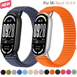 Atmungsaktives Nylonarmband für Xiaomi Mi Band 10 9 8, Sportarmband, Ersatzarmband für Xiaomi Mi Band 10, Uhrenarmband-Zubehör