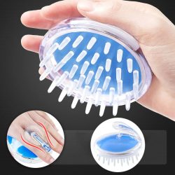 1PC Silicone Head Body Massager Brush Comb Shampoo Scalp Massage Brush Hair Washing Shower Brush Bath Spa Slimming Massage Brush