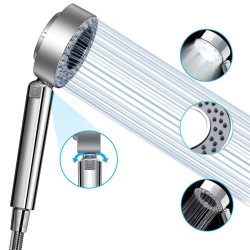 Double-sided Spraying Faucet Shower Head Detachable Shampoo Shower Gel High-Pressure Shower Head Free Filling for Bathroom SPA