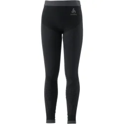 Odlo Performance Warm Base Layer Tights für Kinder - Skilanglauf, Ski & Snow - schwarz, 116/128