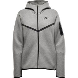 Nike - Hoodie, W Nsw Tch Flc Wr Fz Hdy 2, S, Dunkelgrau