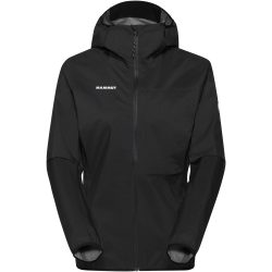 Mammut Kompakte minimalistische Hardshell-Wanderjacke Ducan Light HS Hooded Jacket Women Schwarz M