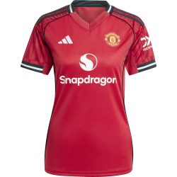 adidas Manchester United Home Replica Damen Fussballtrikot 25/26 Rot, Damen, Größe: XS