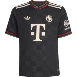 adidas FC Bayern München 3rd Replica Kinder Fussballtrikot 25/26 Schwarz, , Größe: 128