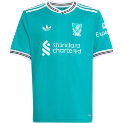 adidas Liverpool FC 3rd Replica Kinder Fussballtrikot 25/26 Grün, , Größe: 128