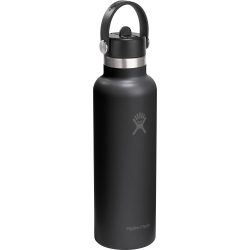 Hydro Flask Standard Mouth with Flex Straw Cap 621 ml Trinkflasche Schwarz, Herren, Größe: 0