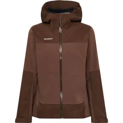 Mammut Strapazierfähige Allwetter-Hardshell-Wanderjacke Ducan Guide HS Hooded Jacket Women Brown L