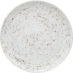 Pottery Unique white Teller flach rund coupe 30cm