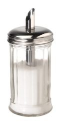 APS Zuckerdosierer mit Dosier-Rohr; 320 ml, 7.5x13.5 cm (ØxH); silber/transparent; rund