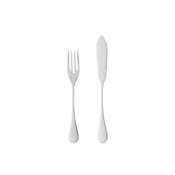 Antigo Fisch-Besteckset 12tlg silber matt