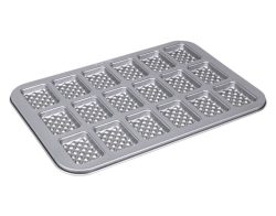 Waffel-Blech 38x26 cm silber