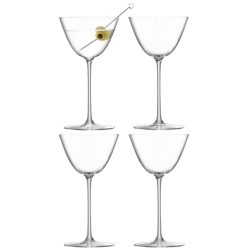 4er Set Borough Martiniglas 195ml transparent