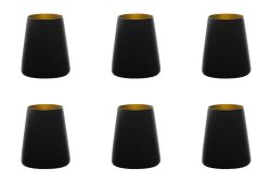 6er Set Elements Power Becher 380ml schwarz/gold