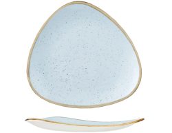 Churchill Teller Stonecast Duck Egg Coupe; 31.1 cm (B); hellblau/braun; dreieckig; 6 Stück / Pack