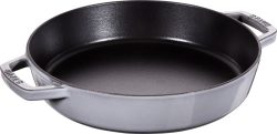 Bratpfanne mit 2 Griffen 26cm, Graphit-Grau, Gusseisen