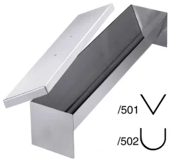 Pastetenform dreieck, spitz, 50x10x9cm, mit Deckel