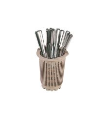 Besteckkorb rund D11.4cm H14.3cm beige