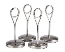4er Set Kartenhalter, D5cm H10,5cm hochglanz poliert