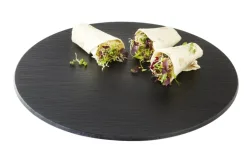 Tablett Slate rund D40cm mit Antirutsch-Füsschen