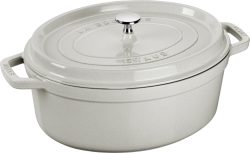 Cocotte 27cm, oval, Weisser Trüffel, Gusseisen 3.2l