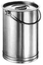 Zyl. Eimer mit Deckel 6 lt o/Bodenreif