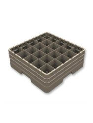Gläserkorb geschlossen 25Fächer 2 Aufsatz Glas maxD8.9 H16cm