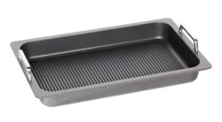 Bratplatte tief GN 1/1, H5.5cm mit Griffen u. Grillboden