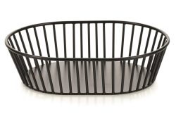 Korb oval tief schwarz, 20.5x15.5x5.3cm