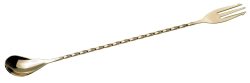 Mixlöffel mit Gabel 30cm gold beschichtet