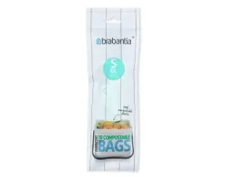 Brabantia PerfectFit Kompostierbare Müllbeutel | 6 l | 10 Stück