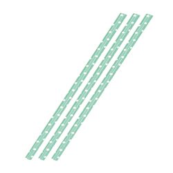 50 Papier-Trinkhalme, grün mit weissen Punkten, 19,7cm ,50sb