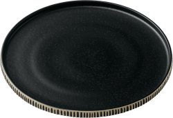 Playground Teller flach Nara Relief; 27x2.5 cm (ØxH); schwarz/weiss; rund; 6 Stück / Pack