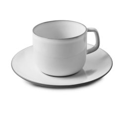 Equinoxe Teetasse m. Untertasse D16cm H9cm 20cl weiss cumu.