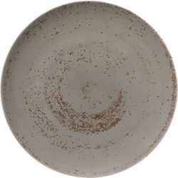 Pottery Unique Lightgrey Teller flach rund coupe 17cm