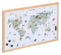Memobord Weltkarte 60x40 cm