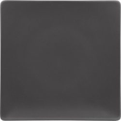 Pottery Frosted Black Teller flach quadratisch coupe 27cm