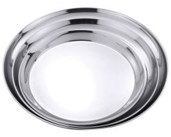 Serviertablett rund 30cm x 2cm, Edelstahl