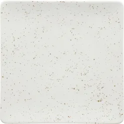 Pottery Unique white Teller flach quadratisch coupe 20cm