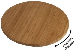 Holzplatte 35cm 3.5cm, drehbar Bambus