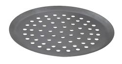 Pizzablech rund gelocht D: 28cm Blaustahl