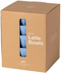 Latte Bowls Set 4 Latte Schalen 15 cornflower blue
