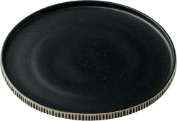 Playground Teller flach Nara Relief; 21x2.5 cm (ØxH); schwarz/weiss; rund; 6 Stück / Pack
