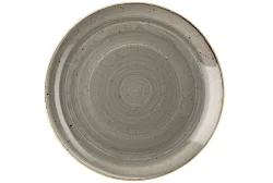 Churchill Teller flach Stonecast Peppercorn Coupe; 26 cm (Ø); grau/braun; rund; 12 Stück / Pack